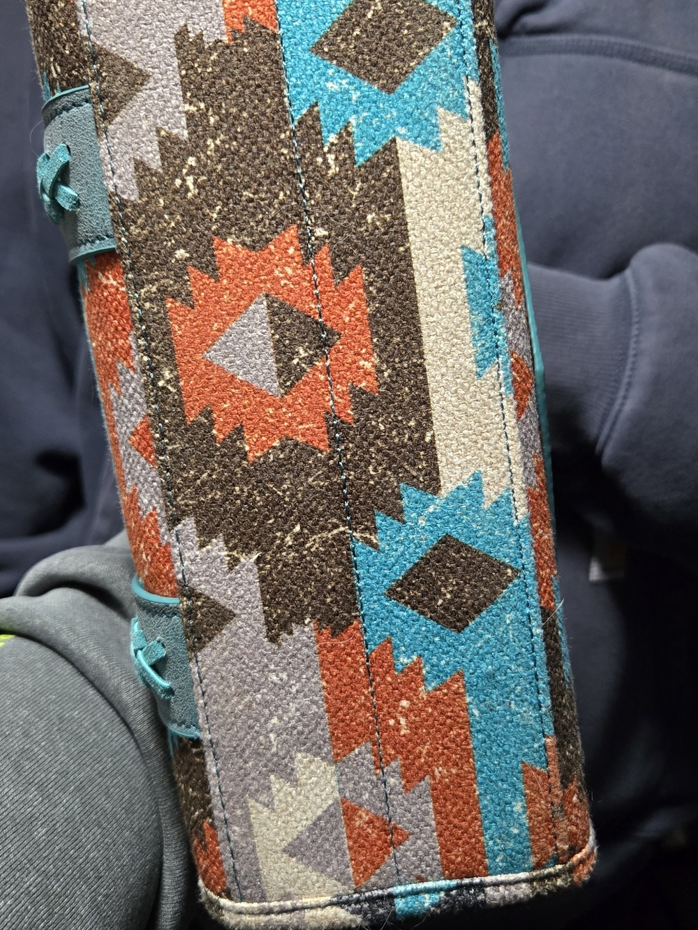 Wrangler Turquoise Aztec Pattern Handbag And Wallet - Picture 3 of 11